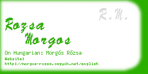 rozsa morgos business card
