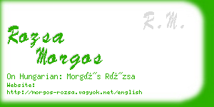 rozsa morgos business card